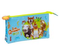 safta La fattoria di Zenon - Astuccio triplo, astuccio per bambini, ideale per bambini in età scolastica, comodo e versatile, qualità e resistenza, 22 x 3 x 12 cm