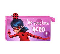 Astuccio Scuola Lady Bug Fucsia (22 x 12 x 3 cm)