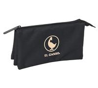 L'oca Basics Antracita - Astuccio triplo, astuccio per bambini, ideale per bambini in età scolastica, comodo e versatile, qualità e resistenza, 22 x 3 x 12 cm