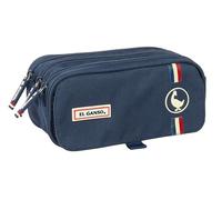 safta L'oca ECLIPSE - Astuccio triplo grande, astuccio per bambini, ideale per bambini in età scolastica, comodo e versatile, qualità e resistenza, 21,5 x 8 x 10 cm, Blu navy, M, Casual