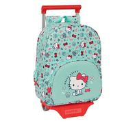 Safta Unisex Kids M020d TROLLS 3 - Zaino per bambini con trolley 705, ideale per bambini di diverse età, comodo e versatile, qualità e resistenza, 26 x 11 x 34 cm, rosa, Turchese, Estándar, Casual