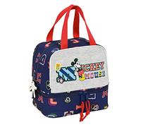 SAFTA M040 MICKEY MOUSE Only One Portameriende, Portatodo, Alta Qualità, Massima Resistenza, Porta Cibo, Ricreo, Spuntino e Colazione, 20 x 15 x 20 cm, Colore Blu marino Unisex Bambini