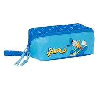 safta M050, Donald Quadrato Grande, Astuccio, Ideale età Scolastica, Comodo e Versatile, qualità e Resistenza, 22 x 10 x 10 cm, Colore Blu Unisex-Bambini e Ragazzi, Estándar
