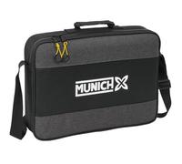 Safta M385 612500385, Monaco Topo-Portafoglio Extrascolastico, Valigetta portatodo, Tracolla comoda e versatile, qualità e resistenza, 38 x 6 x 28 cm, colore unisex bambini, nero, M, Nero, M