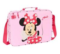Safta MINNIE MOUSE NAIVE - Portafoglio estraibile, valigetta portatodo, tracolla comoda e versatile, qualità e resistenza, 38 x 6 x 28 cm, rosa chiaro, M, Casual