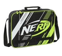 Safta M385b, NERF Get Ready-Portfolio estraibile, valigetta portatodo, tracolla comoda e versatile, qualità e resistenza, 38 x 6 x 28 cm, colore nero unisex bambini, standard, Nero, Estándar