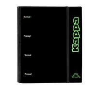 Safta -M666A Kappa Black-Folder 4 Rings of 35 cm with 100 A4 Sheets, Ideal for C