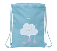 Safta M855d Zaino a sacco piatto Junior, facile da pulire, ideale per bambini di diverse età, comodo e versatile, qualità e resistenza, 26 x 1 x 34 Unisex bambini (confezione da 1), Blu pastello,