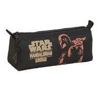safta MANDALORIAN & GROGU - Astuccio per bambini, ideale per bambini in età scolastica, comodo e versatile, qualità e resistenza, 21 x 7 x 8 cm