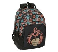 MANDALORIAN & GROGU - Zaino scuola per bambini, ideale per bambini di diverse età, comodo e versatile, qualità e resistenza, 32 x 15 x 42 cm