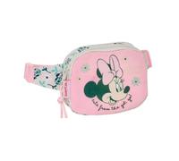 SAFTA | Marsupio Bambini Disney Minnie Mouse Minty, Scomparto Principale con Cerniera, Cinghia Regolabile con Chiusura in PVC, Leggero e Resistente para Rientro a Scuola, Dimensioni 14x4x11 cm