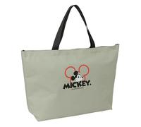 Safta Borsa shopping Mickey Mood Grande 54 x 34 x 13 cm Donna Grigio