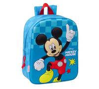 safta MICKEY MOUSE 3D - Zaino per asilo 3D, adattabile al carrello, facile da pulire, ideale per bambini di diverse età, comodo e versatile, qualità e resistenza, 22 x 10 x 27 cm, blu, M, Casual