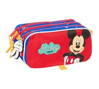safta MICKEY MOUSE GOOD DAY - Astuccio triplo grande, astuccio per bambini, ideale per bambini in età scolastica, comodo e versatile, qualità e resistenza, 21,5 x 8 x 10 cm, blu, M, Casual