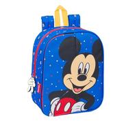 safta MICKEY MOUSE GOOD DAY - Zaino asilo adattabile al carrello, facile da pulire, ideale per bambini di diverse età, comodo e versatile, qualità e resistenza, 22 x 10 x 27 cm, blu, M, Casual