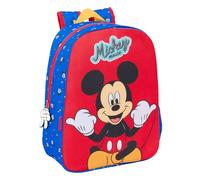 safta MICKEY MOUSE GOOD DAY - Zaino per bambini, adattabile al carrello, facile da pulire, ideale per bambini di diverse età, comodo e versatile, qualità e resistenza, 26 x 11 x 34 cm, blu, M, Casual