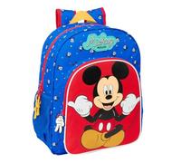 safta MICKEY MOUSE GOOD DAY - Zaino scuola bambino, zaino per bambini, adattabile al carrello, ideale per bambini in età scolastica, comodo e versatile, qualità e resistenza, 32 x 12 x 38 cm, blu, M,