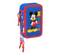 safta MICKEY MOUSE TODAY - Astuccio scuola con 37 utili inclusi, astuccio per bambini, ideale per bambini dai 5 ai 14 anni, comodo e versatile, qualità e resistenza, 12,5 x 5,5 x 19,5 cm