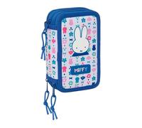 MIFFY BUNNY - Astuccio scolastico con 37 utensili inclusi, ideale per bambini dai 5 ai 14 anni, comodo e versatile, qualità e resistenza, 12,5 x 5,5 x 19,5 cm