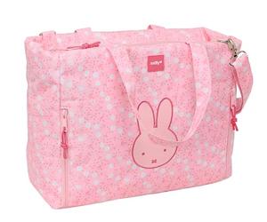 safta MIFFY FLORES - Borsa per laptop da 14,1", con tasca, zaino, ideale per bambini di diverse età, comoda e versatile, qualità e resistenza, 54 x 17 x 31 cm, rosa pallido, M, Casual