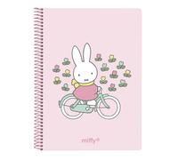 Safta MIFFY FLORES - Notebook 120 Sheets, A6, Hard Cover, Ideal for Children of