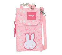 Safta MIFFY FLORES - Portamonete standard, per cellulare, comodo e versatile, qualità e resistenza, 19 x 10 cm, rosa pallido, M, Casual