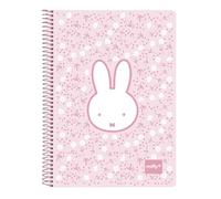 safta MIFFY FLORES - Quaderno, Quaderno a quadretti da 80 fogli, Copertina rigida, 1 disegno, Ideale per bambini di diverse età, Comodo e versatile, Qualità e resistenza, 15,5x22 cm