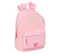 safta MIFFY FLORES - Zaino per laptop da 14,1", ideale per giovani di diverse età, comodo e versatile, qualità e resistenza, 31 x 16 x 41 cm, rosa pallido, M, Casual