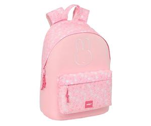safta MIFFY FLORES - Zaino per laptop da 14,1", ideale per giovani di diverse età, comodo e versatile, qualità e resistenza, 31 x 16 x 41 cm, rosa pallido, M, Casual