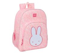Safta MIFFY FLORES - Zaino scuola per bambini, zaino per bambini, adattabile a carrozzina, ideale per bambini in età scolastica, comodo e versatile, qualità e resistenza, 33 x 14 x 42 cm, rosa pallido