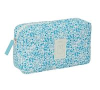 Safta Miffy Mum Garden - Beauty case con materiale riciclato, idrorepellente, pratico e confortevole, resistente e versatile, 28 x 9 x 16 cm, colore turchese floreale, Turchese floreale, Estándar