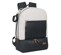 Safta MIFFY MUM MOON - Zaino per accessori, con materiale riciclato, idrorepellente, pratico e confortevole, resistente e versatile, 30 x 15 x 43 cm, colore: Beige/Blu, Beige/blu, Estándar, Casual