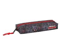 safta MILES MORALES - Astuccio rettangolare per bambini, ideale per scuola e ragazzi, comodo e versatile, qualità e resistenza, 22 x 7 x 40 cm