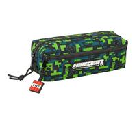 MINECRAFT TNT - Astuccio triplo piccolo, astuccio per bambini, ideale per bambini in età scolastica, comodo e versatile, qualità e resistenza, 22 x 6 x 8,5 cm, multicolore, M, Casual