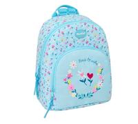 Safta - Mini zaino scolastico Blackfit8 Petals, per bambini e ragazzi, cerniera con doppia maniglia, grande tasca anteriore, interna e posteriore con cerniera, spallacci regolabili, misure 25 x 13 x