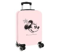 safta MINNIE MOUSE BABY - Trolley da cabina 20 pollici, valigia con ruote, lucchetto di sicurezza, valigia leggera, 34,5 x 20 x 55 cm, rosa chiaro, M, Casual