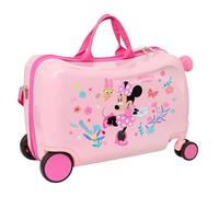 MINNIE MOUSE BABY - Trolley per bambini, valigia con ruote, lucchetto di sicurezza, valigia leggera, 44 x 21 x 27 cm