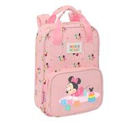 MINNIE MOUSE BABY - Zaino per bambini, adattabile con manici, tessuto riciclabile, ideale per bambini di diverse età, confortevole e versatile, qualità e resistenza, 20 x 8 x 28 cm