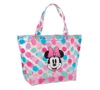 safta MINNIE MOUSE BEACH - Borsa Shopping, Borsa da donna, Shopping Bag, Comodo e versatile, qualità e resistenza, 54 x 17 x 35 cm, Multicolore/trasparente, M, Casual
