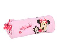 safta MINNIE MOUSE NAIVE - Astuccio rotondo per scuola, astuccio per bambini, ideale per bambini dai 5 ai 14 anni, comodo e versatile, qualità e resistenza, 20 x 7 cm, rosa chiaro, M, Casual