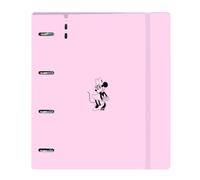 Safta MINNIE MOUSE NAIVE - Carpeblock con 4 anelli da 35 mm, con ricambio, con 100 fogli A4, ideale per bambini di diverse età, confortevole e versatile, qualità e resistenza, 27 x 4 x 32 cm, rosa
