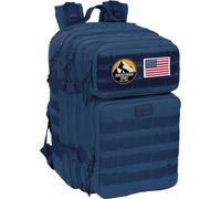 Safta Mochila Militar Táctica para Portátil 15,6 Pulgadas Resistente Agua, Múltiples Compartimentos con Sistema Molle, Zaino Unisex-Adulto, Blu, M