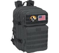 Safta Mochila Militar Táctica para Portátil 15,6 Pulgadas Resistente Agua, Múltiples Compartimentos con Sistema Molle, Zaino Unisex-Adulto, Grigio, M