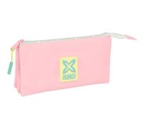 safta Monaco Candy - Astuccio triplo, astuccio per bambini, ideale per bambini in età scolastica, comodo e versatile, qualità e resistenza, 22 x 3 x 12 cm, rosa chiaro, M, Casual