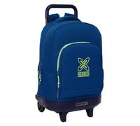 safta Monaco Nord, zaino grande con ruote, compatto, rimovibile, ideale per bambini di diverse età, comodo e versatile, qualità e resistenza, 33 x 22 x 45 cm, Blu navy, M, Casual