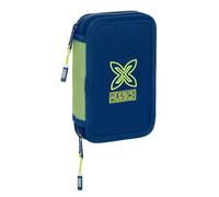 Safta Monaco North - Astuccio scolastico per bambini, con 29 utensili inclusi, ideale per bambini dai 5 ai 14 anni, comodo e versatile, qualità e resistenza, 12,5 x 4 x 19,5 cm, Blu navy, M, Casual