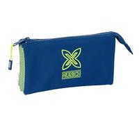 Safta Monaco North - Astuccio triplo, astuccio per bambini, ideale per bambini in età scolastica, comodo e versatile, qualità e resistenza, 22 x 3 x 12 cm, Blu navy, M, Casual