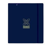 Safta Monaco North - Carpeblock con 4 anelli da 35 mm, con ricambio, con 100 fogli A4, ideale per bambini di diverse età, comodo e versatile, qualità e resistenza, 27 x 4 x 32 cm, Blu navy, M, Casual