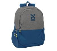 safta Monaco Stress - Zaino scuola per bambini, ideale per bambini di diverse età, comodo e versatile, qualità e resistenza, 32 x 16 x 44 cm, grigio/blu, M, Casual