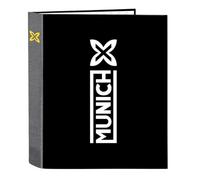 Safta Monaco Topo, raccoglitore a 4 anelli, ideale per bambini di diverse età, comodo e versatile, qualità e resistenza, 27 x 6 x 33 cm, Nero, M, Casual